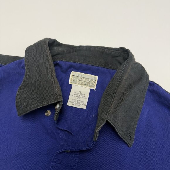 Express Rider Aztec Western Shirt Mens XL 26x29 Blue Embroidered Long Sleeve - Picture 8 of 14